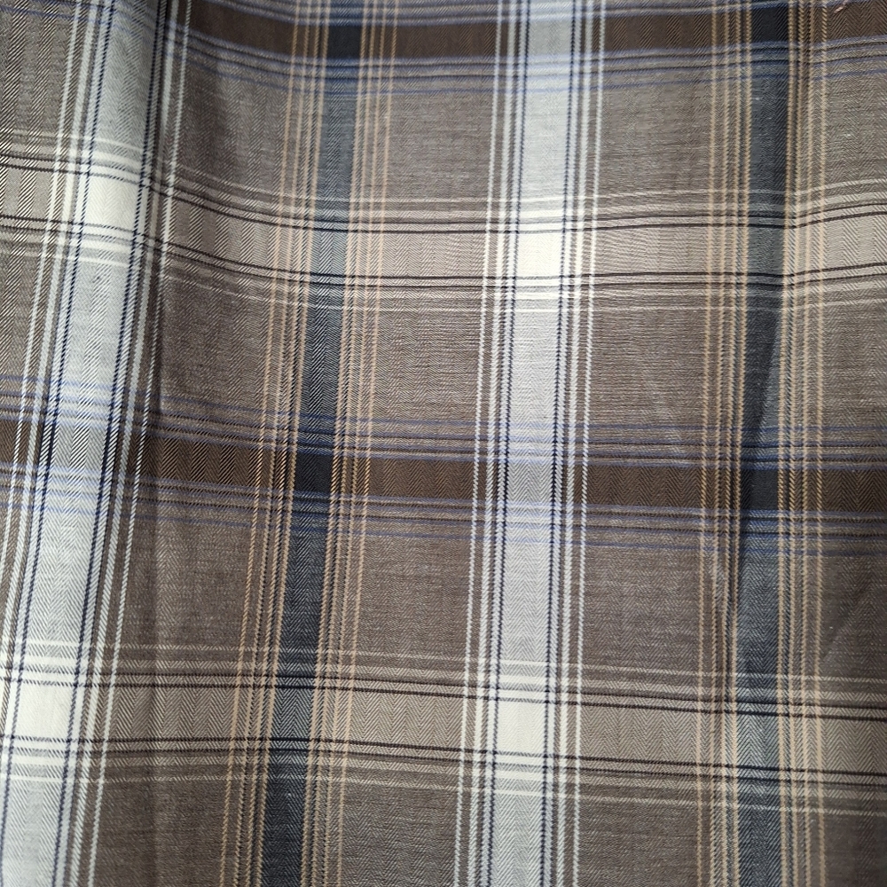 Robert Talbott Brown Plaid Button Down Shirt XL, … - image 6